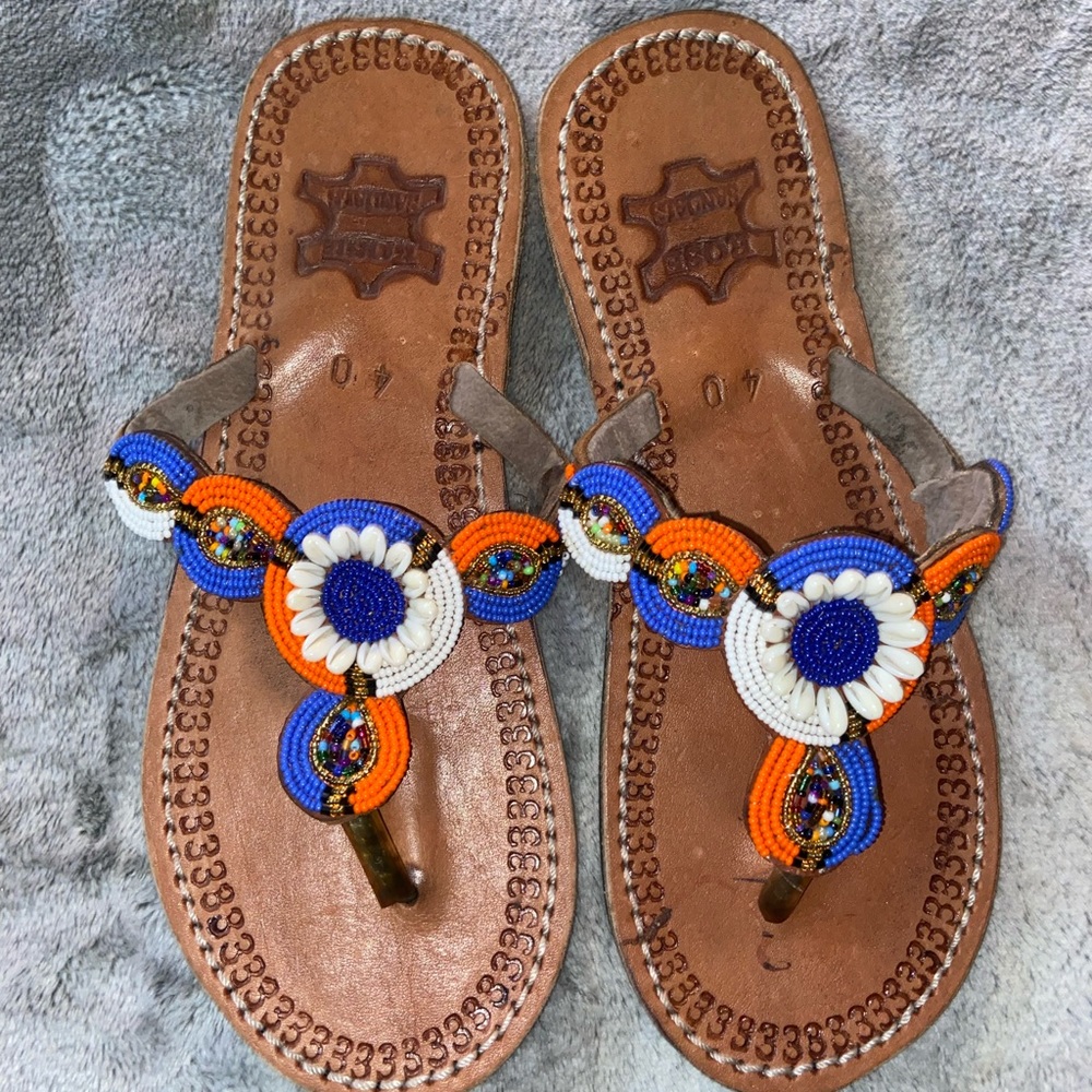 Beaded sandals